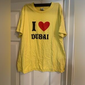 Yellow “I Heart Dubai” tshirt